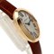 CARTIER W8000017 Baignoire reloj K18 oro rosa de cuero para mujer, Imagen 7