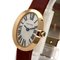 CARTIER W8000017 Baignoire reloj K18 oro rosa de cuero para mujer, Imagen 4