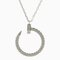 CARTIER Just Ankle Necklace K18 White Gold Diamond Women's 1