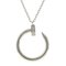 CARTIER Just Ankle Necklace K18 White Gold Diamond Women's 3