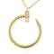 CARTIER Just Ankle Diamond Necklace 18K K18 Yellow Gold Ladies 3