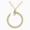 CARTIER Just Ankle Diamond Necklace 18K K18 Yellow Gold Ladies, Image 1