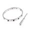 Bracelet Love CARTIER #17 Saphir K18 WG Or Blanc 750 3