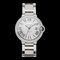 Reloj Ballon con bisel de diamantes de plata de Cartier, Imagen 1