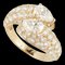 CARTIER ring K18YG diamond #51 11 vintage antique 1