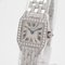 CARTIER Mini Santos Demoiselle Reloj de pulsera con bisel de diamantes Reloj de pulsera WF9005Y8 Cuarzo plateado K18WG [WhiteGold] diamo WF9005Y8, Imagen 4