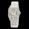 CARTIER WF9004Y8 Santos Demoiselle LM Bezel Diamond Watch K18 White Gold K18WG Women's, Image 1