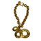 Brazalete de tres cadenas con logo circular vintage en dorado de Celine, Imagen 1