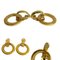Circle Round Hoop Earrings in Gold from Celine, Set of 2 2