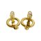 Circle Round Hoop Earrings in Gold from Celine, Set of 2 3