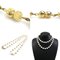 Plastic/Metal White/Gold Necklace from Celine 5
