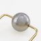 Pendientes de aro Celine cuadrados bañados en oro x perla falsa Made In Italy Ladies, Juego de 2, Imagen 5