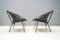 Mid-Century Suede Leather Cocktail Chairs, 1950s, Set of 2 4