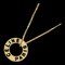 CELINE Circle Necklace 50cm K18 YG Yellow Gold 750 Neckalce 1