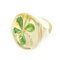 Clover Kunststoff Ring in Gelb & Grün von Chanel 1