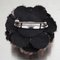 Spilla in tweed/finta rosa perla e bianco nero di Chanel, Immagine 3