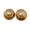 Fake Pearl Earrings in Gold from Chanel, Set of 2, Image 2