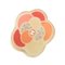 Brooch Pin Badge Camellia in Plastic White & Orange from Chanel 2