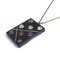 Coco Mark Heart in Resin/Metal Black/Silver/Pink Necklace from Chanel 2