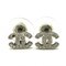 Coco Mark Earrings in Silver from Chanel, Set of 2 1