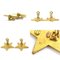 Ohrringe Coco Mark Star aus Metall/Emaille Gold/Off-White von Chanel, 2 . Set 4