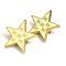 Earrings Coco Mark Star in Metal/Enamel Gold/Off-White from Chanel, Set of 2 2