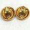 Vintage Gold Round Earrings from Chanel, Set of 2 3