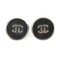 Earrings Cocomark in Metal/Plastic Gunmetal/Black from Chanel, Set of 2, Image 1