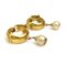 Earrings Here Mark in Metal / Fake Pearl Gold Off-White from Chanel, Set of 2, Image 1