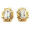 Earrings Metal/Rhinestone in Gold/Silver from Chanel, Set of 2 1