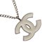 Silver Coco Mark Necklace from Chanel 1