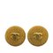 Gold Plated Coco Mark Chain Round Earrings from Chanel, Set of 2 1