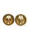 Gold Plated Coco Mark Chain Round Earrings from Chanel, Set of 2 2