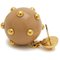 Chanel Cocomark Studs Ball Swing Earrings Plastic Gp Beige Gold 00A, Set of 2 4