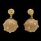 Chanel Cocomark Studs Ball Swing Earrings Plastic Gp Beige Gold 00A, Set of 2 1