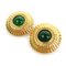 Earrings in Metal/Glass Stone Gold X Green from Chanel, Set of 2 2