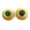 Earrings in Metal/Glass Stone Gold X Green from Chanel, Set of 2 1