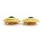 Earrings in Metal/Glass Stone Gold X Green from Chanel, Set of 2 3