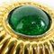 Aretes de metal / piedra de vidrio dorado X verde de Chanel. Juego de 2, Imagen 4