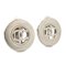 Earrings Here Mark in Metal Silver Ladies from Chanel, Set of 2, Image 1