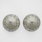 Vintage Round Coco Earrings in Silver Matte from Chanel, Set of 2 2