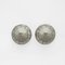 Vintage Round Coco Earrings in Silver Matte from Chanel, Set of 2 1