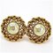 Earrings in Fake Pearl Gold Clip Type Ladies from Chanel, Set of 2, Image 3