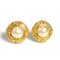 Earrings Coco Mark in Metal/Fake Pearl Gold/Off White Womens from Chanel, Set of 2 2