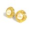 Earrings Coco Mark in Metal/Fake Pearl Gold/Off White Womens from Chanel, Set of 2 3