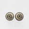 00T Round Coco Earrings in Beige from Chanel, Set of 2 1