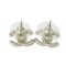 Crystal Coco Mark Rhinestone Silver Stud Earrings from Chanel, Set of 2 7