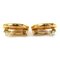 Chanel Earrings Here Mark Metal Gold Ladies, Set of 2 3