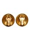 Aretes Coco Mark redondos para mujer bañados en oro de Chanel. Juego de 2, Imagen 2