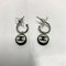 Swing Earrings Coco Mark Hoop Womens in Silver from Chanel, Set of 2, Image 2